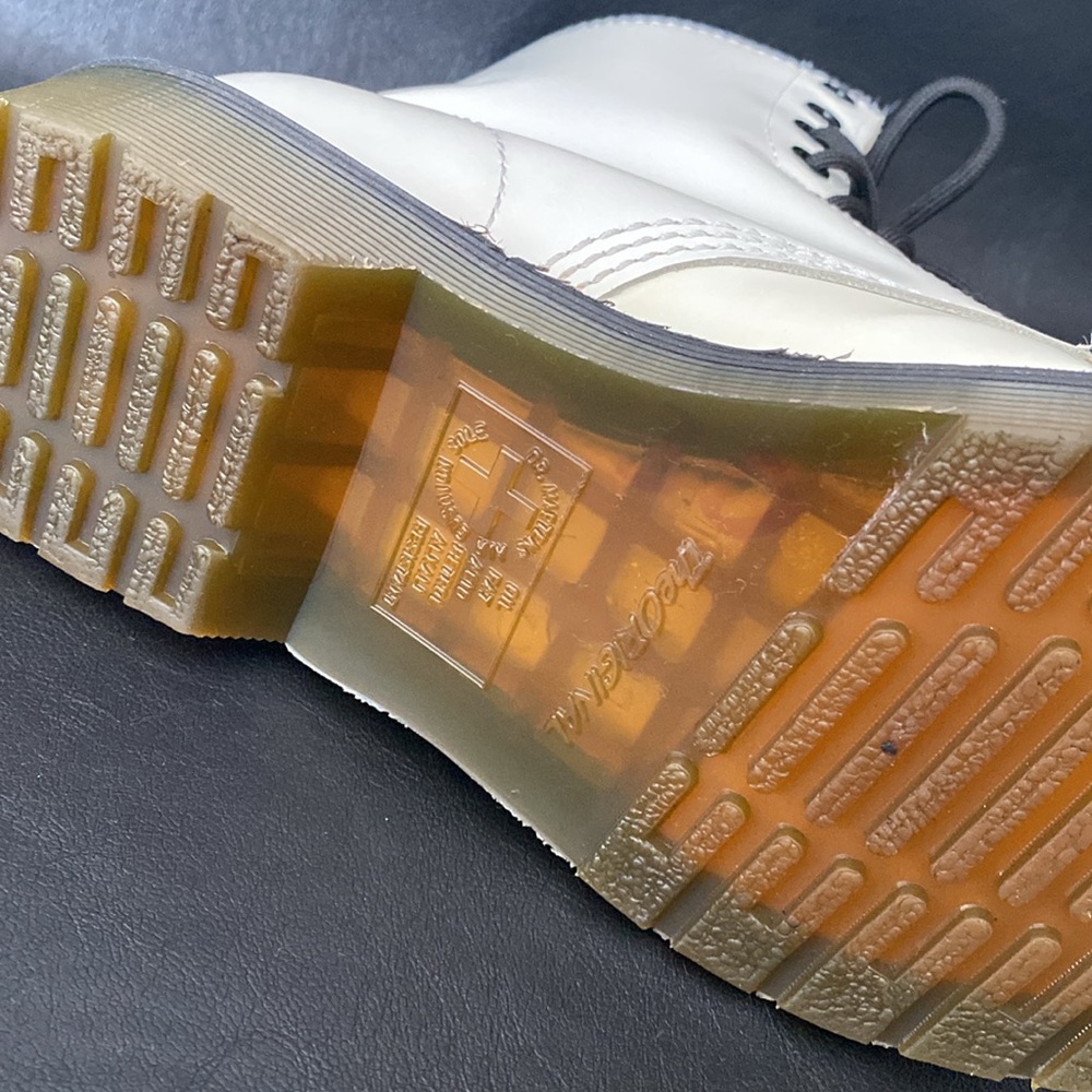 Dr. Martens White Leather Boots - Picture 8 of 8